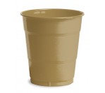 Glittering Gold 12 Oz Solid Plastic Cups 20 pcs/pkt